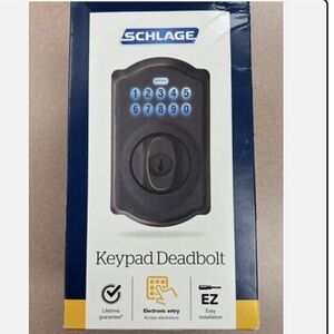 Schlage Keypad Deadbolt in Aged Bronze